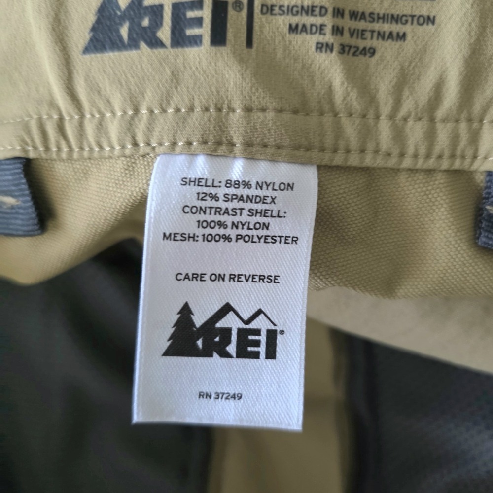REI Co-Op Screenline Men Khaki Belt Chino Hiking Outdoor Traveler Pants Sz 32X31 - Picture 8 of 12